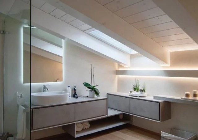 Illuminazione bagno con strisce led