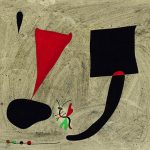 foto di "Nature morte au papillon" di Miró - Gouache e inchiostro di china su carta