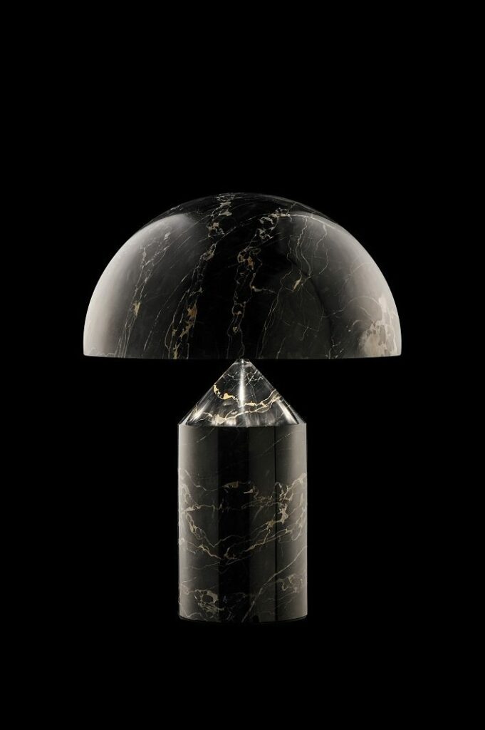AtolloArte il progetto che reinterpreta l'iconica lampada di Oluce in marmo