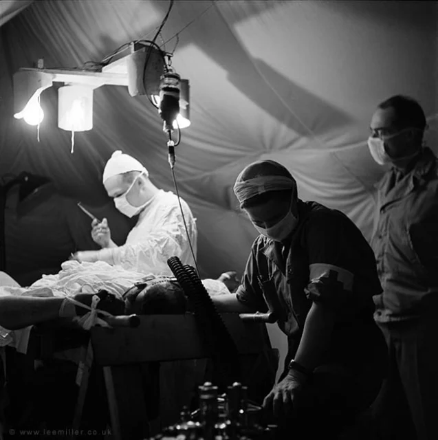 Surgeon and anaesthetist Â© Lee Miller Archives England 2019. All Rights Reserved. www.leemiller.co.uk 