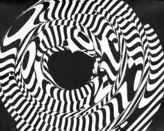 Franco Grignani, Elaborazione ottica da disegno (induzione), anni '50, Gelatina bromuro d'argento/carta, 40 x 50 cm, MUFOCO, Museo di fotografia contemporanea