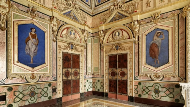 Dettagli degli interni di Palazzo Archinto a Milano
