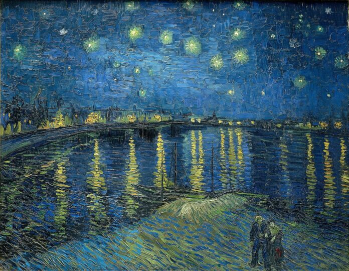 La Notte stellata sul Rodano di Vincent van Gogh