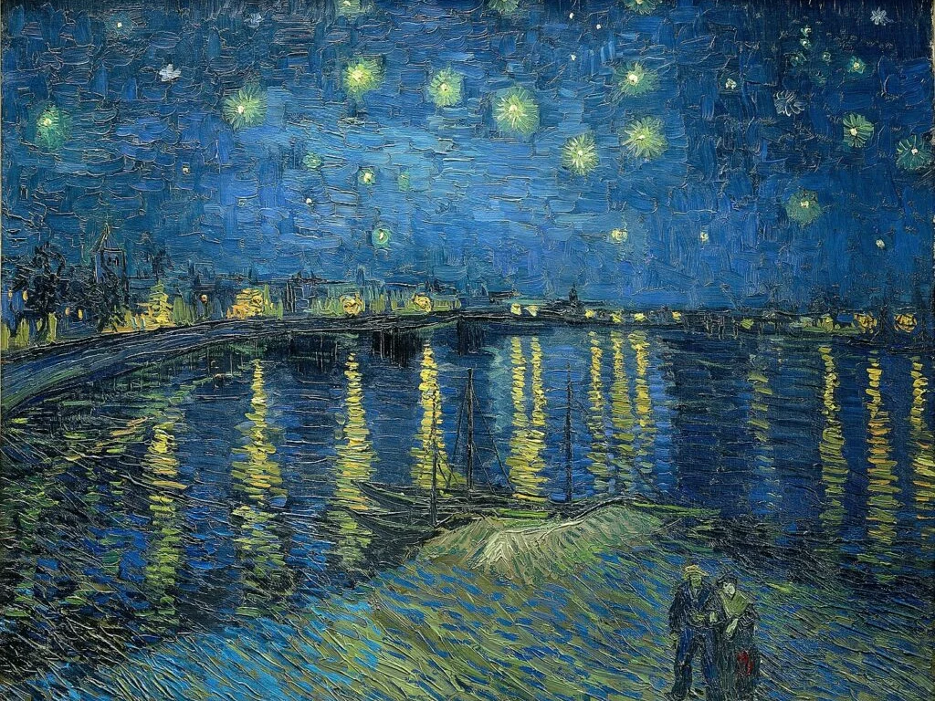 La Notte stellata sul Rodano di Vincent van Gogh
