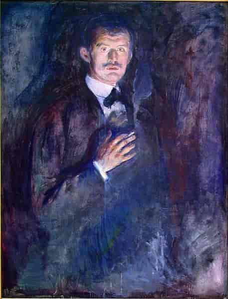 E. Munch, Autoritratto con sigaretta